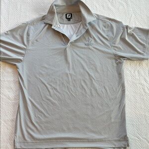FootJoy Gray Microdot Performance Polo
